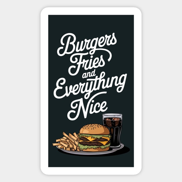Burgers and Fries Sticker by CreativeSage